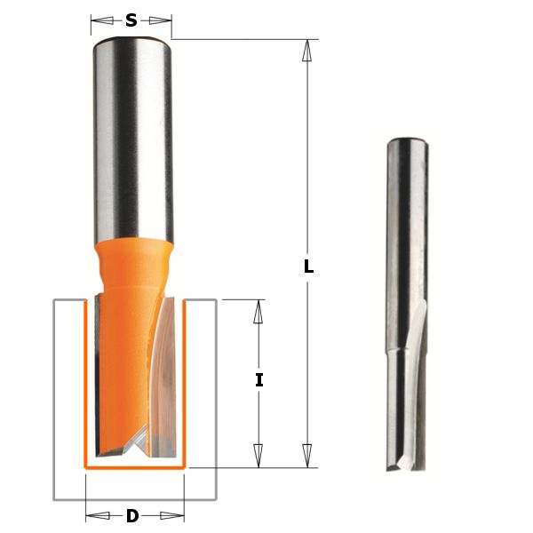 Фото Фреза концевая CMT пазовая D=3,0 I=8,0 S=1/4" L=45,0 в интернет-магазине ToolHaus.ru