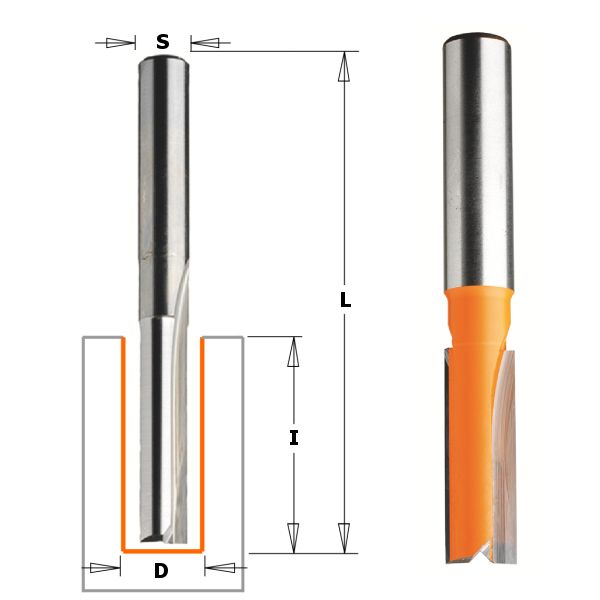 Фото Фреза концевая CMT пазовая D=11,1 I=31,7 S=1/2" L=82,5 в интернет-магазине ToolHaus.ru